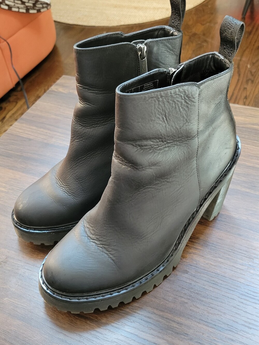 Dr. Martens Magdalena Black Ankle Boot Womens Size 10 Chunky Goth Vampy Comfort